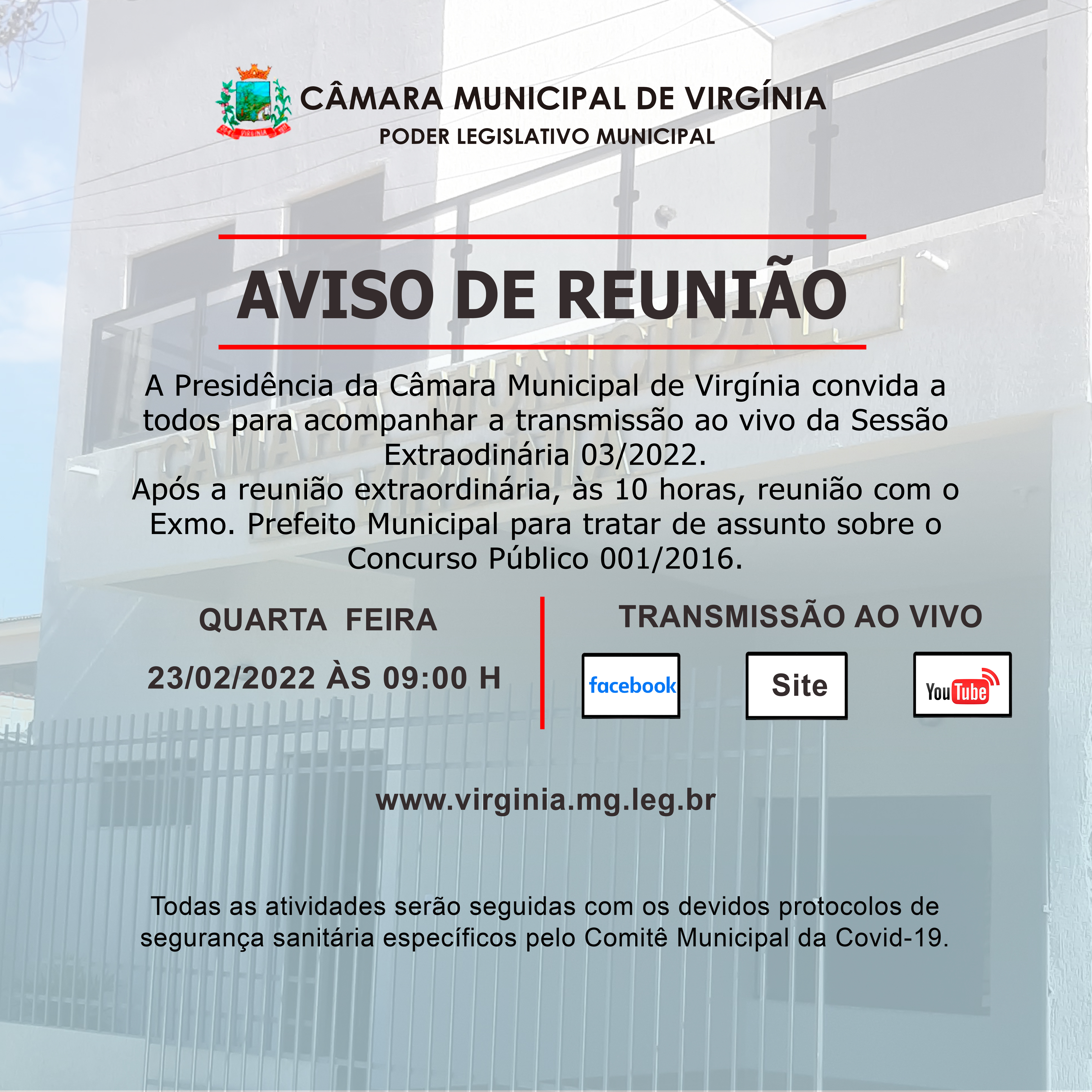 AVISO DE REUNIÃO